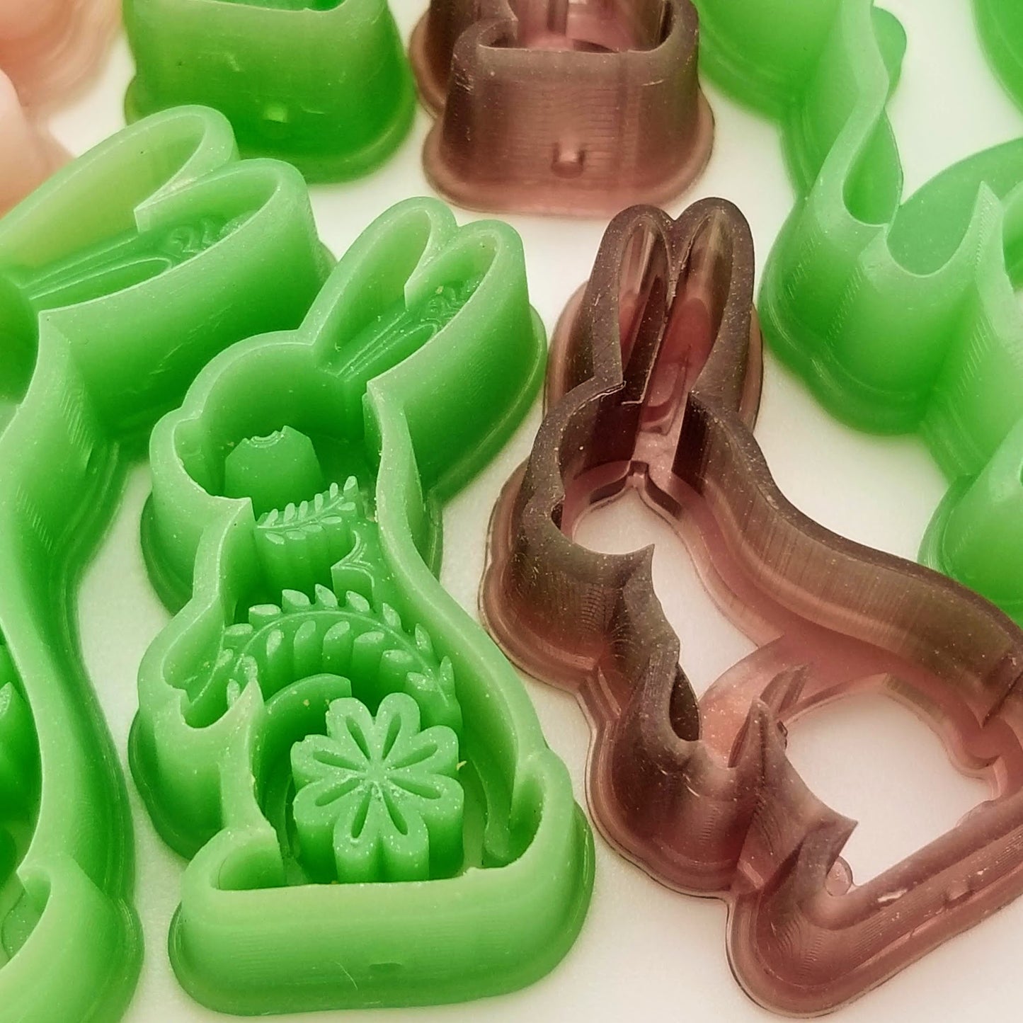 Debossing Embossing Detailed Bunny Rabbit Polymer Clay Cutters