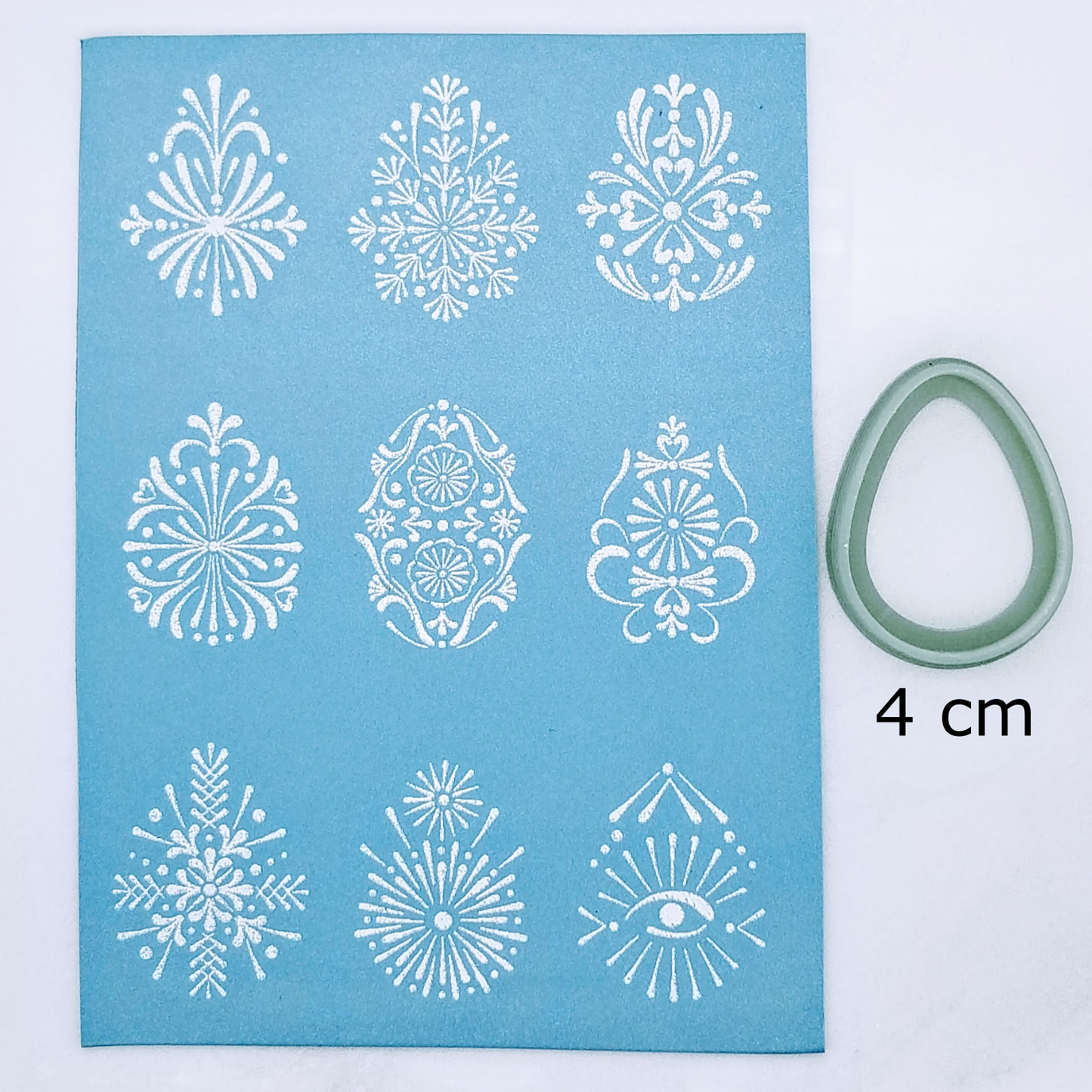 Boho Easter Eggs Silk Screen & Matching Cutter (Three Sizes)
