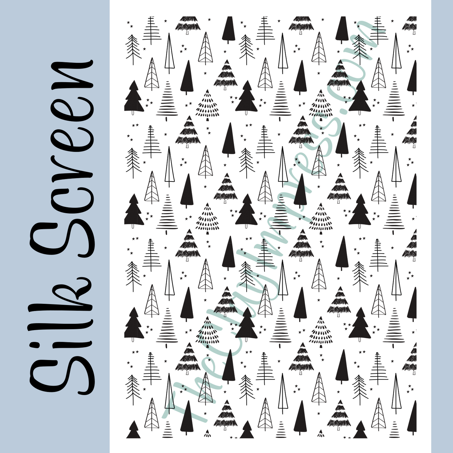 Bohemian Botanical Trees Design Pattern Silkscreen Stencil for Polymer Clay