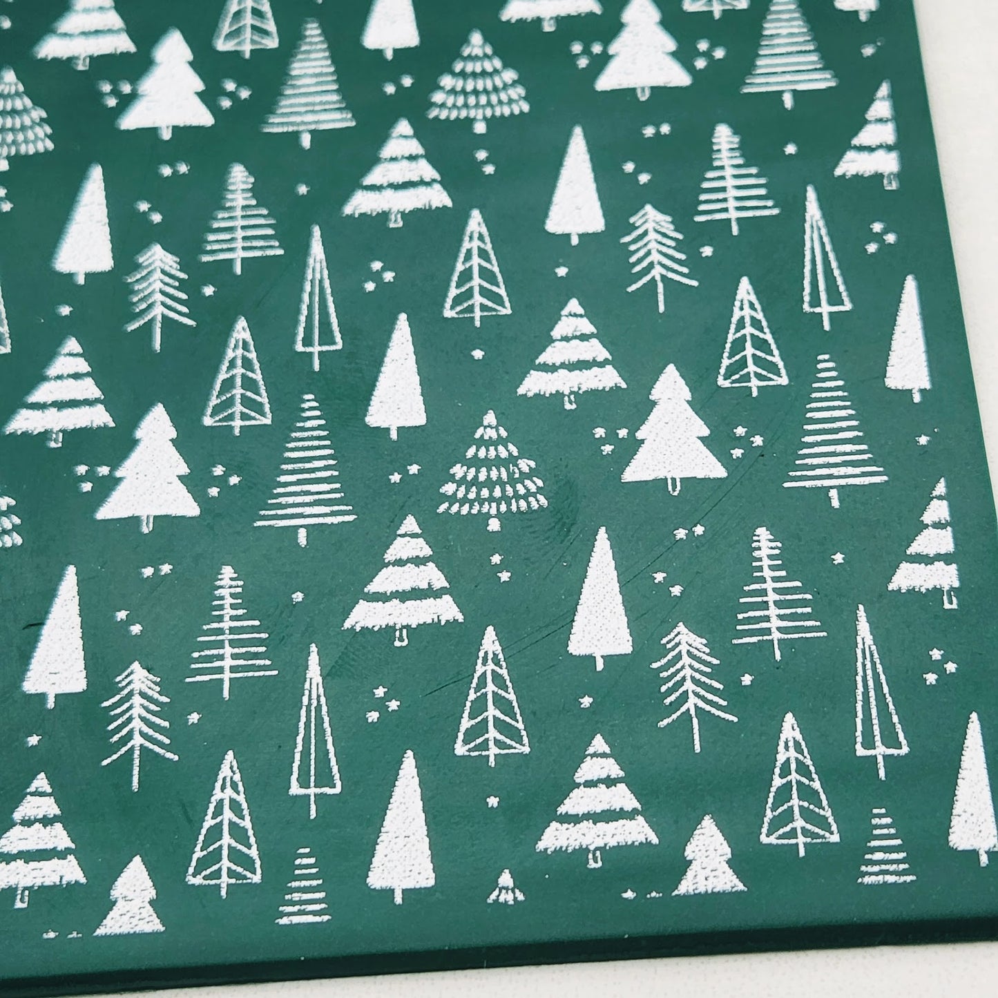 Bohemian Botanical Trees Silkscreen Stencil for Polymer Clay Painting Details DIY Crafts
