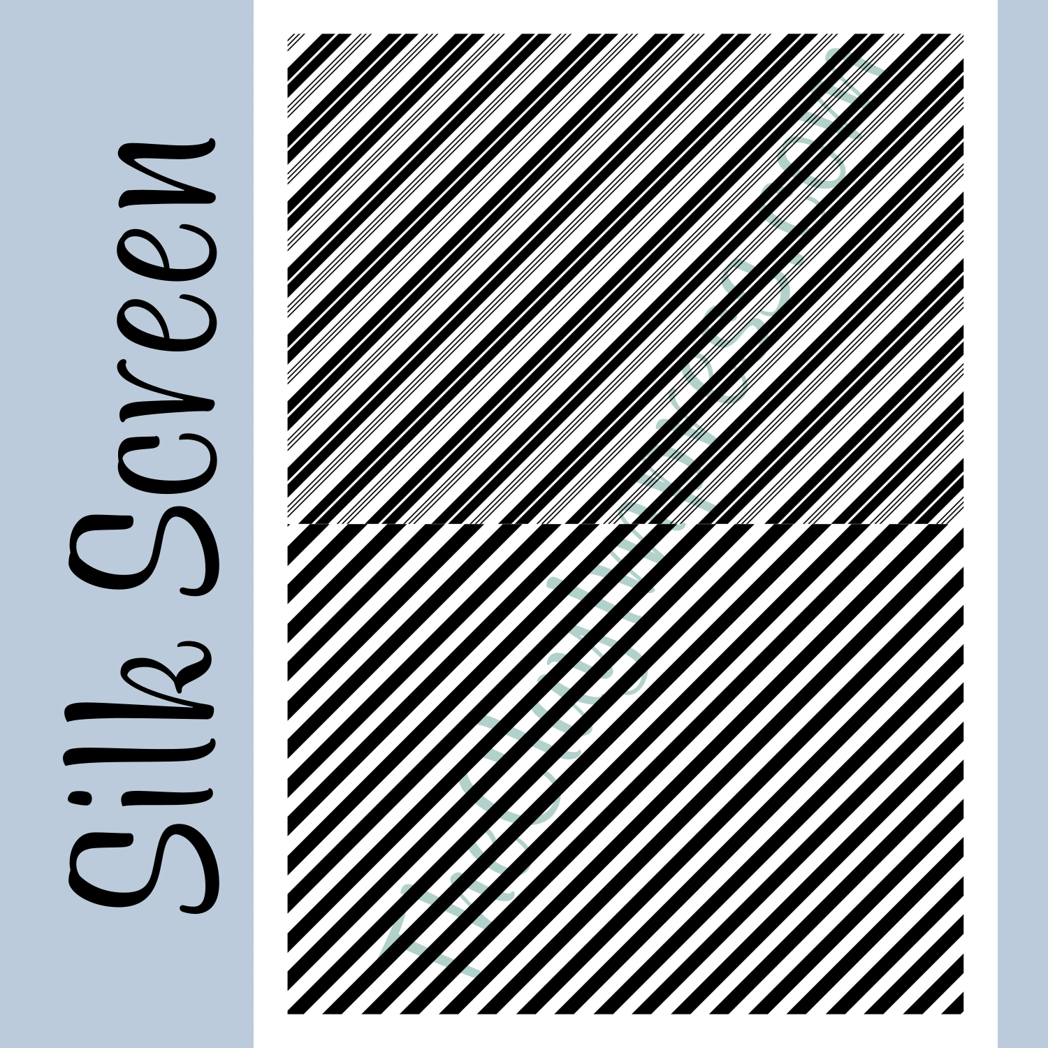 DIY Christmas Crafts Diagonal Stripes Candy Cane Silkscreen Stencil