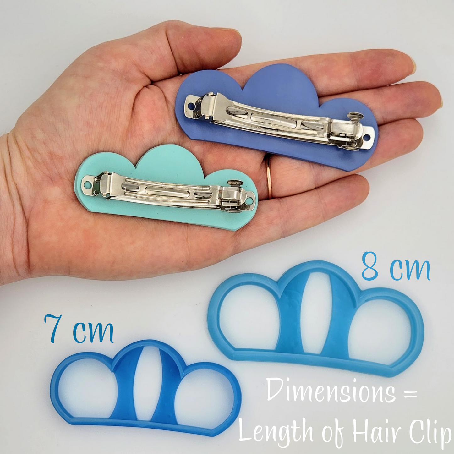 Crown Shape Polymer Clay Barrette Cutters