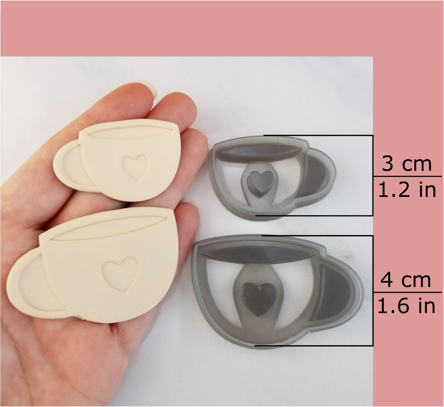 Pumpkin Spice Latte Cup Polymer Clay Cutters