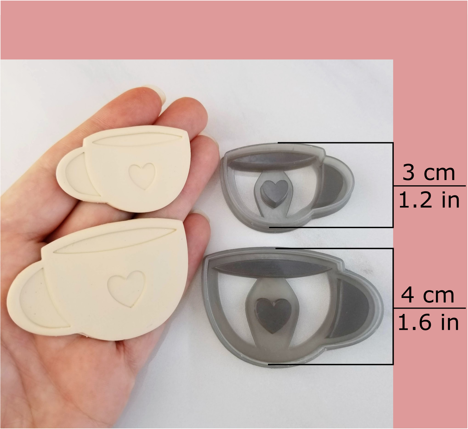 Pumpkin Spice Latte Cup Polymer Clay Cutters