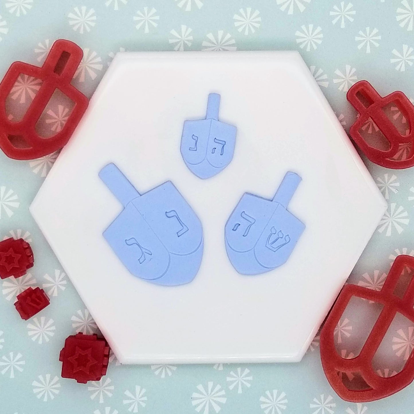 Dreidel with Debossing Cube