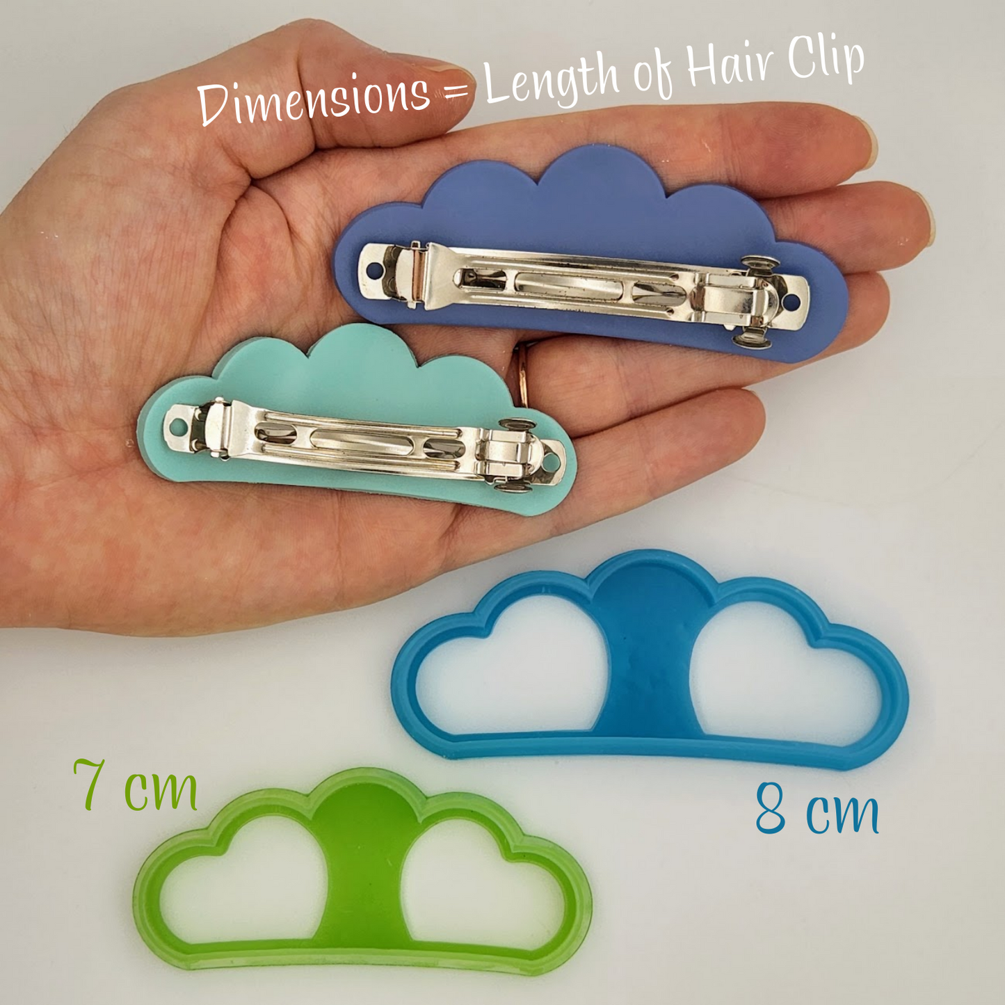 Crown Shape Polymer Clay Hair Clip Cutters for Barrettes