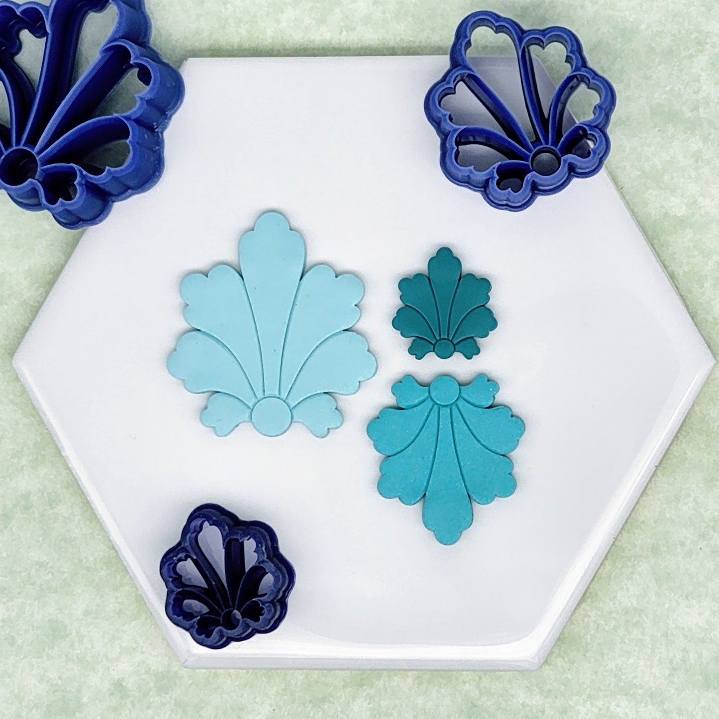 Filigree flower debossing polymer clay cutter