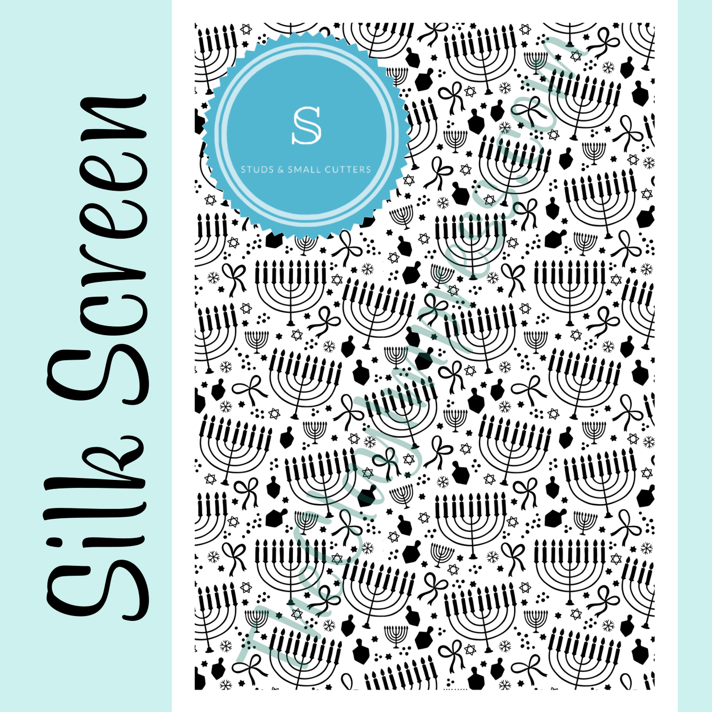 Jewish Everything Hanukkah Design Pattern Silkscreen Stencil