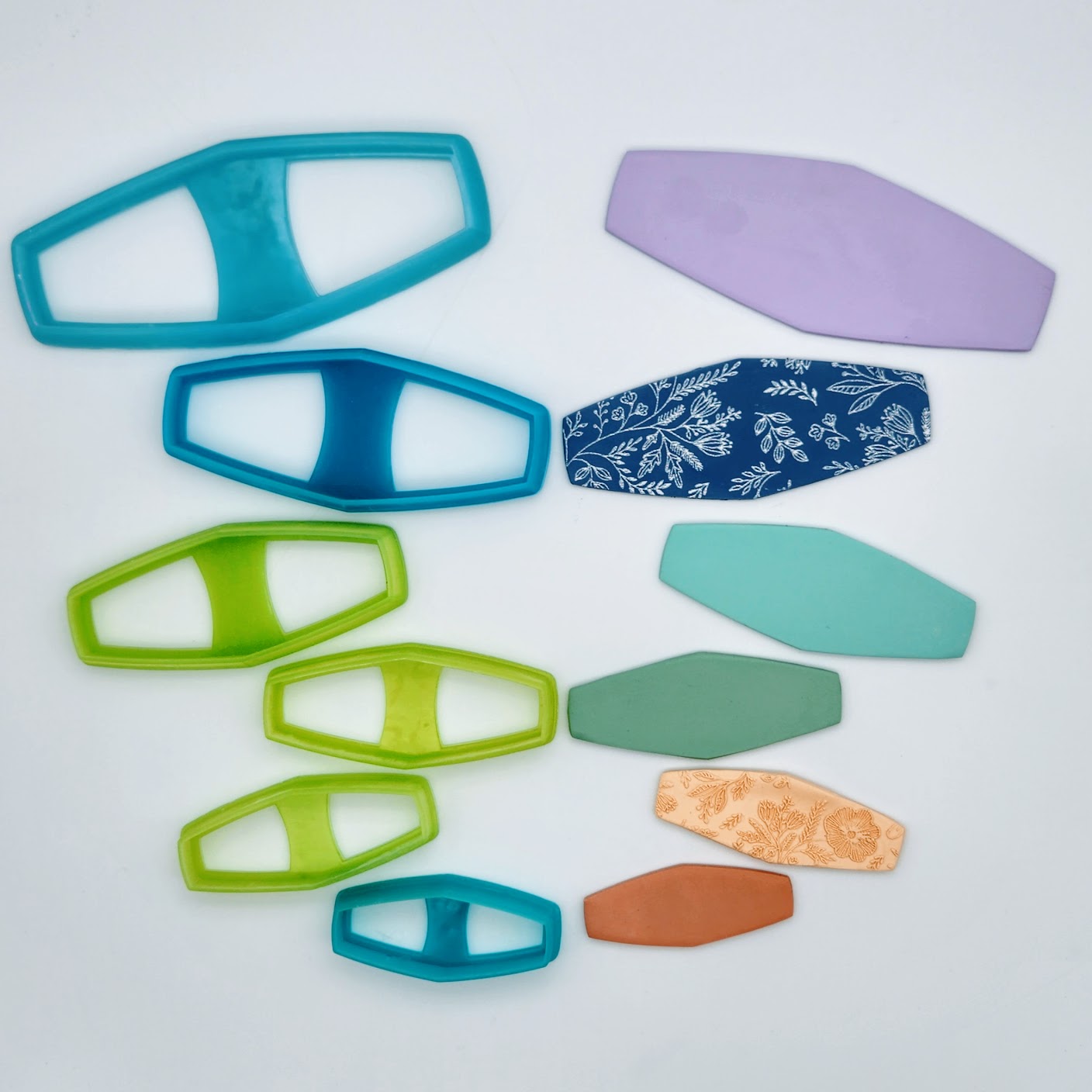 Resin Polymer Clay Barrette Cutters no sanding