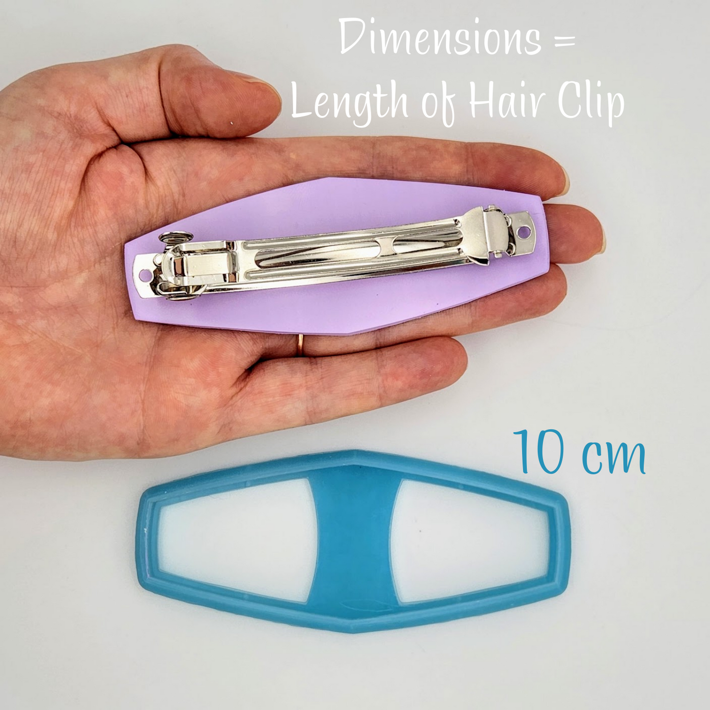 Hexagon Shape Polymer Clay Barrette Cutters