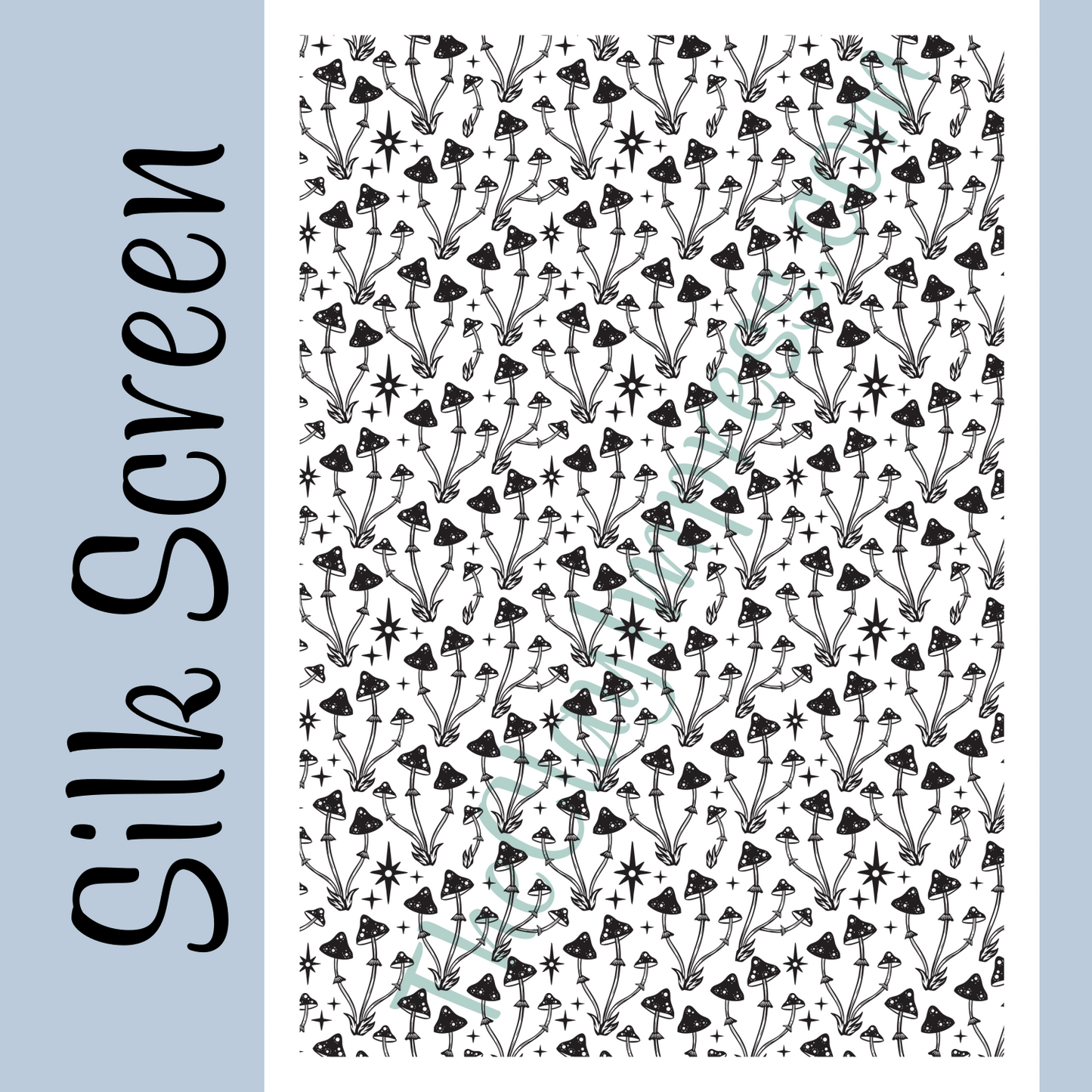 Fall Magick Mushrooms Silk Screen Design Pattern