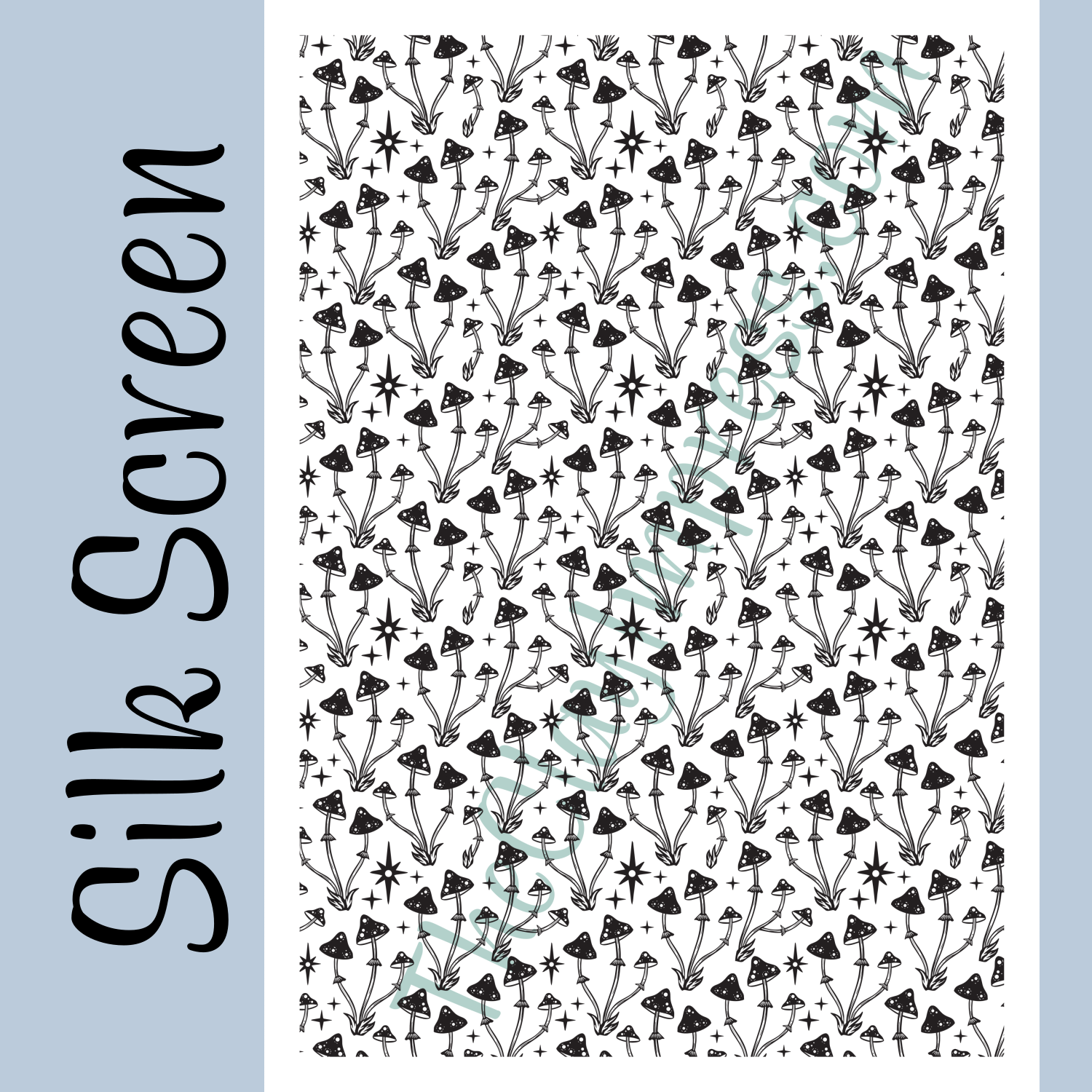 Fall Magick Mushrooms Silk Screen Design Pattern