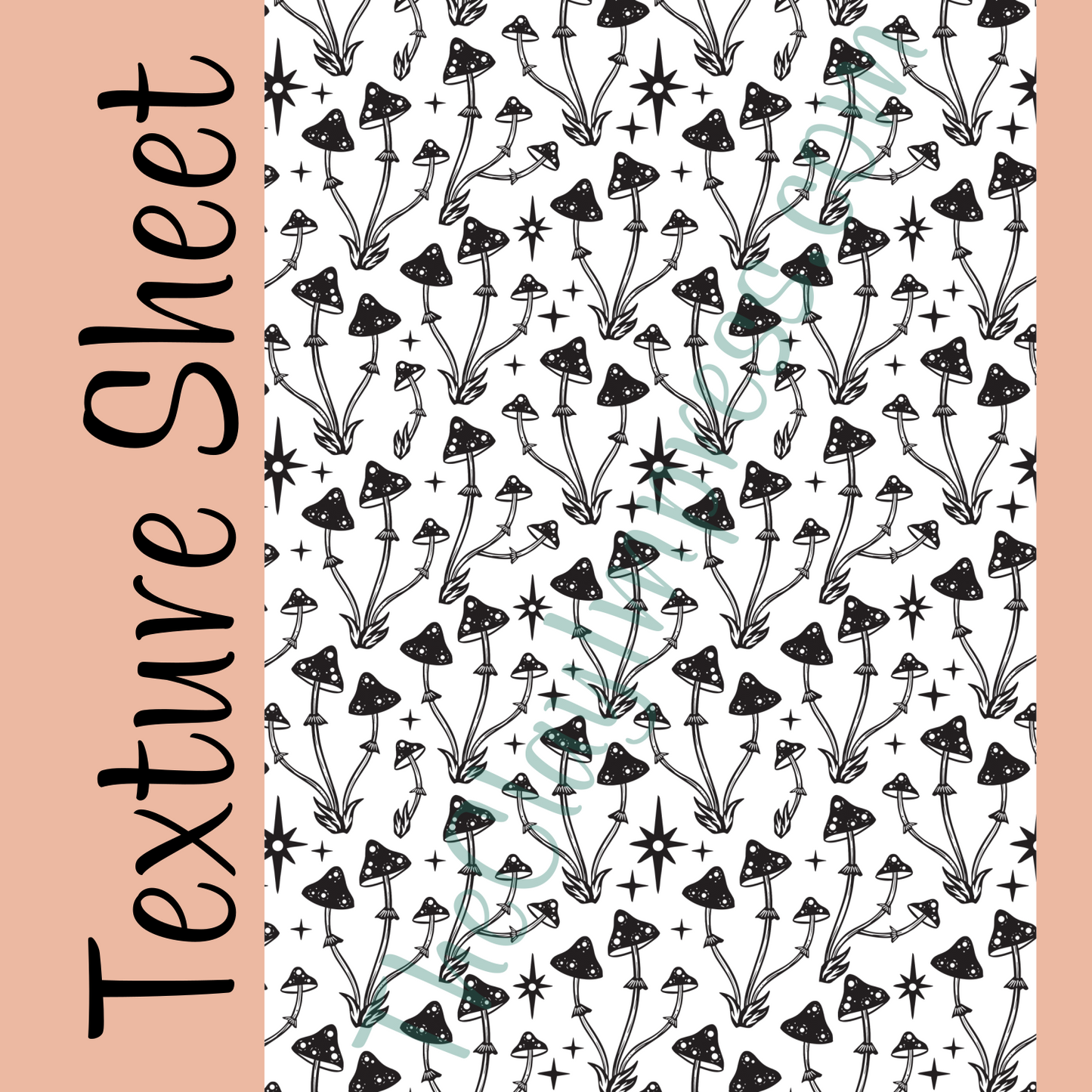 Fall Magick Mushrooms Texture Sheet Design Pattern