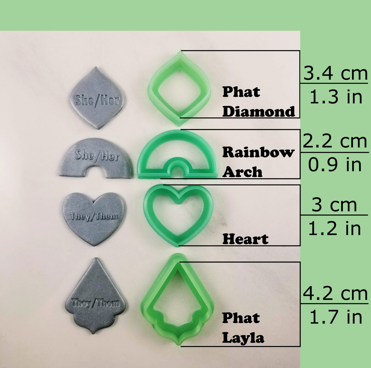 Pronouns Embossing and Debossing Tile
