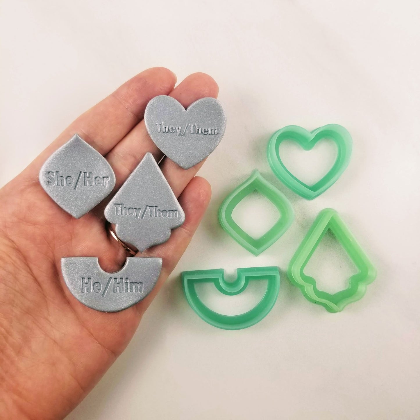 Pronouns Embossing and Debossing Tile