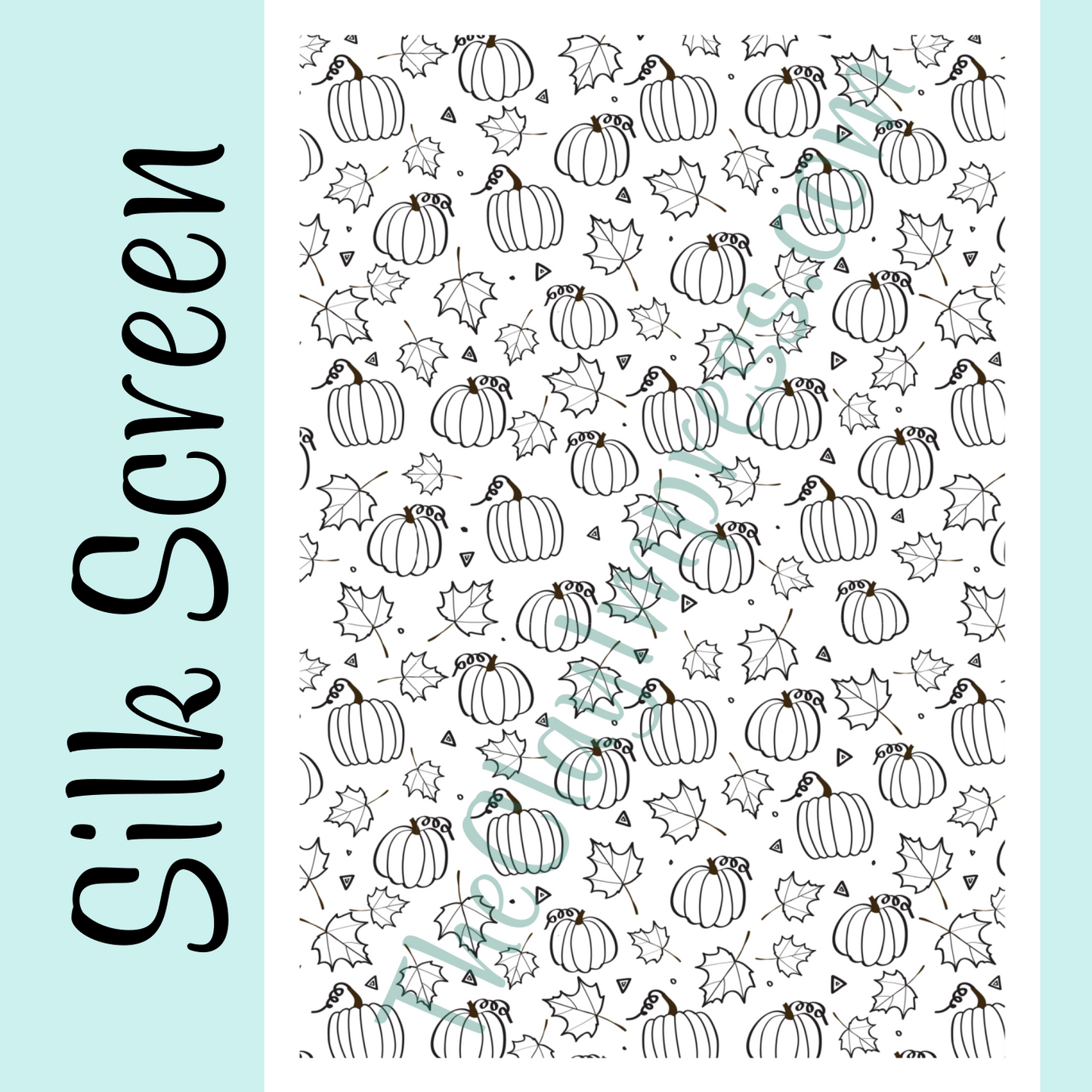 Pumpkins and Maple Leaves Silk Screen