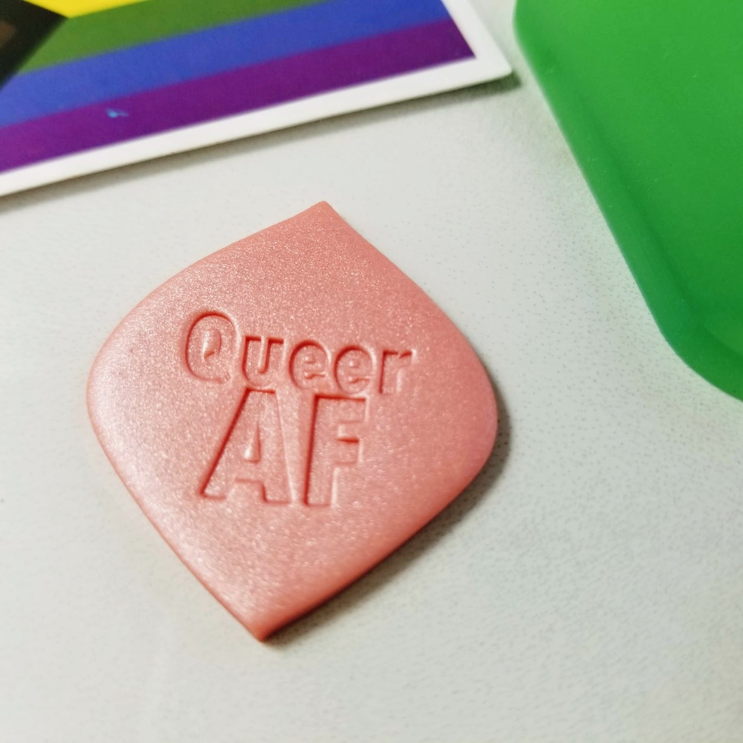 Queer AF Embossing and Debossing Tile