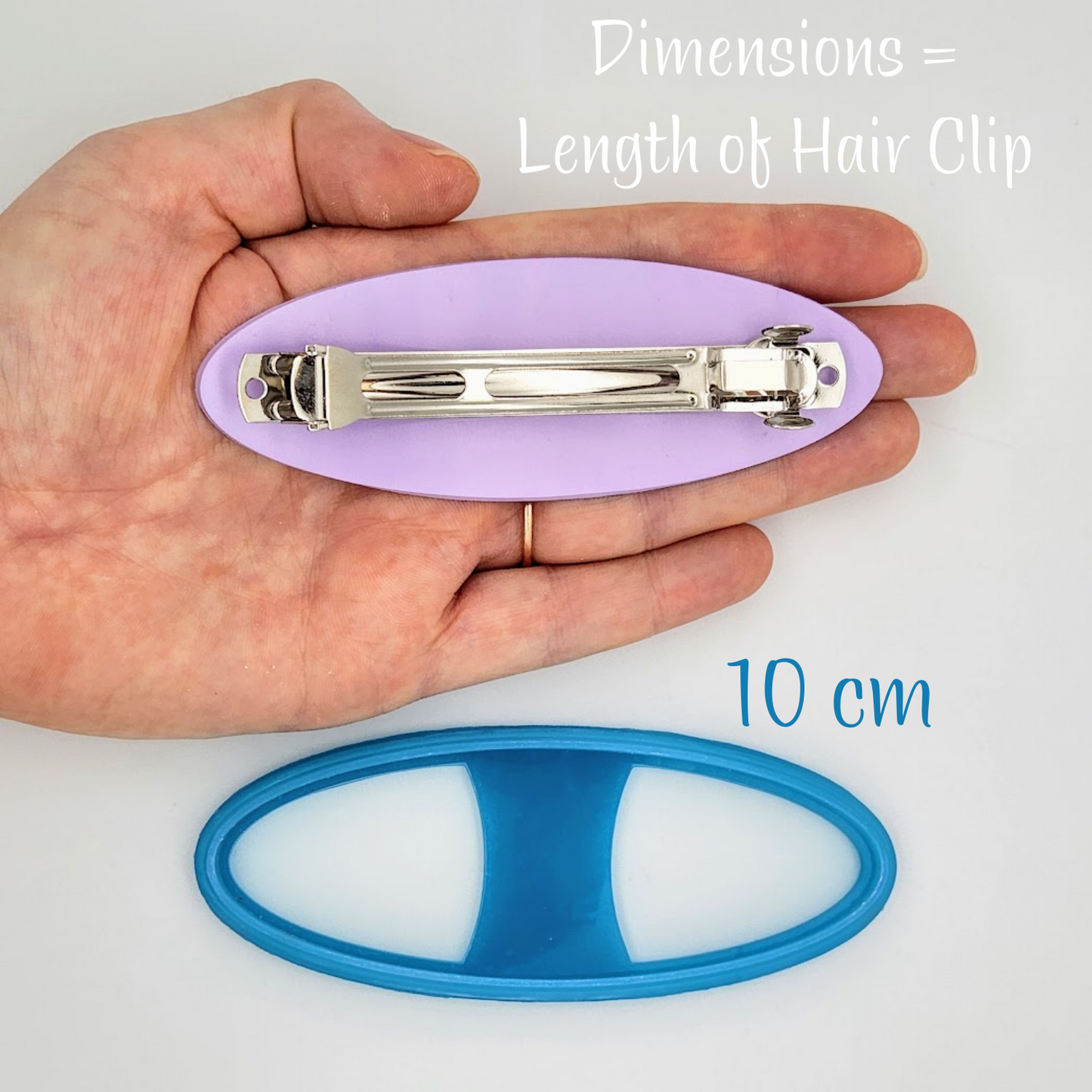 Resin Polymer Clay Barrette Cutters no sanding