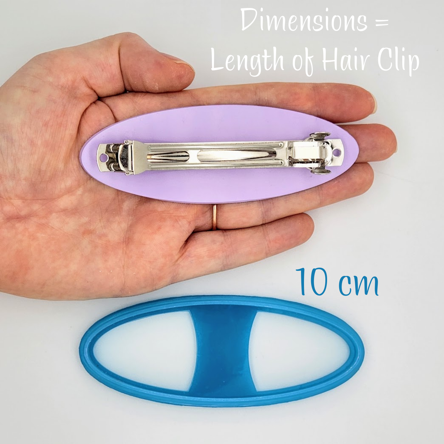 Resin Polymer Clay Barrette Cutters no sanding