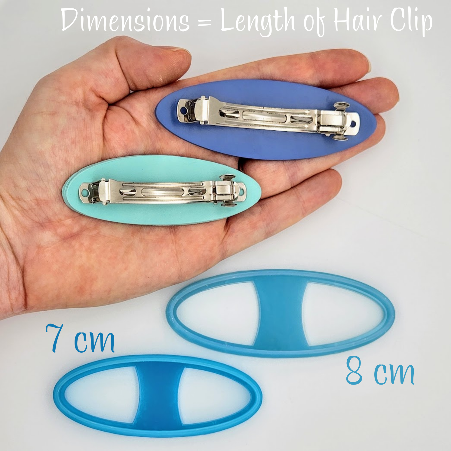 Oval Shape Polymer Clay Hair Clip Cutters for Barrettes