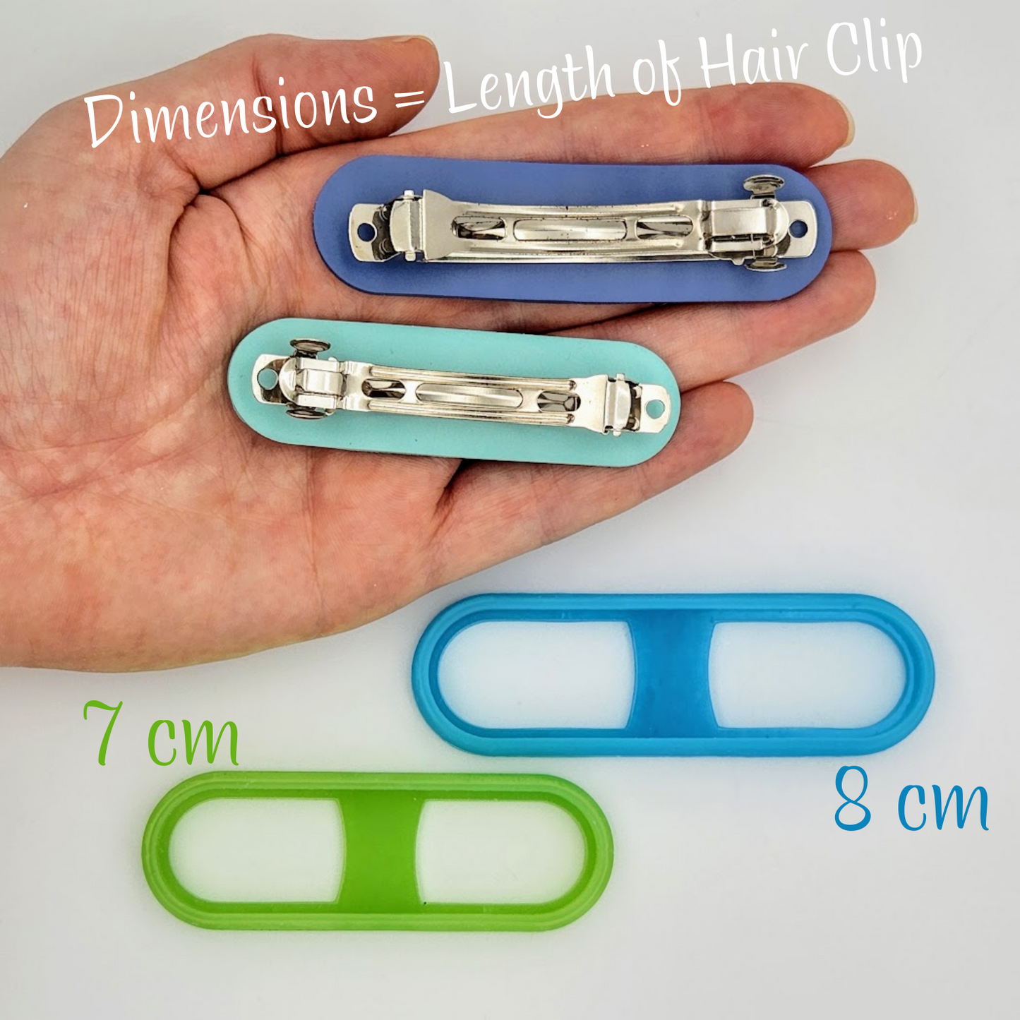 Resin Polymer Clay Barrette Cutters no sanding