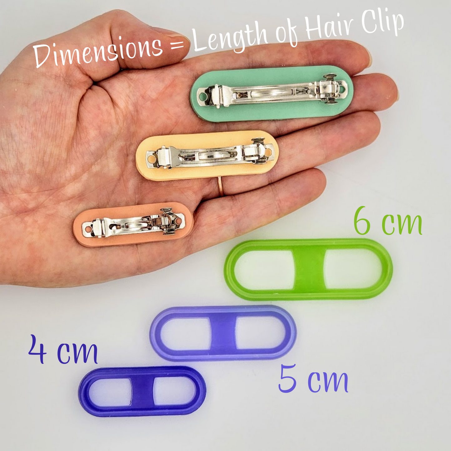 Polymer Clay Hair Clip Cutters with really sharp edges