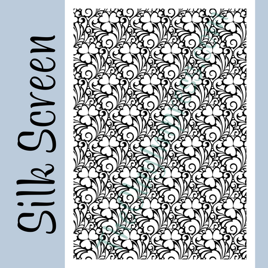 Shamrock Swirls Silk Screen