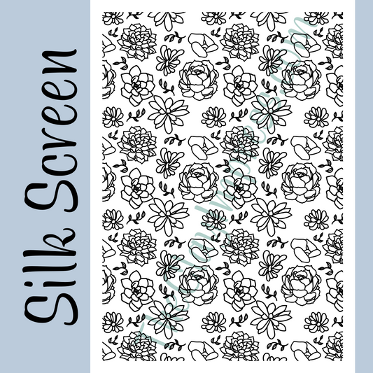 Succulents Silk Screen