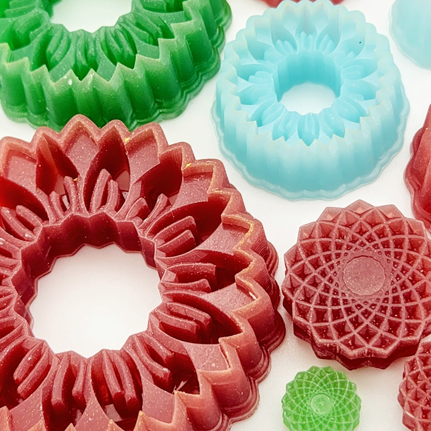 Sunflower Polymer Clay Cutter Set up close so you can see the sharp edges that produce clean cuts.