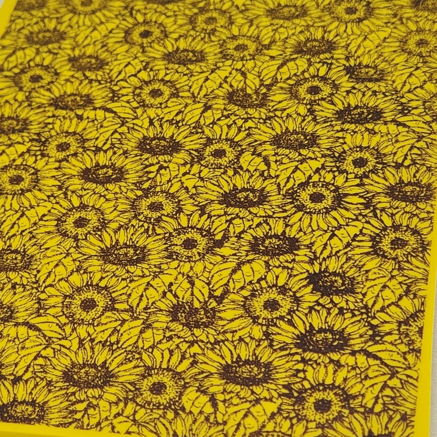 floral sunflowers painted on polymer clay details
