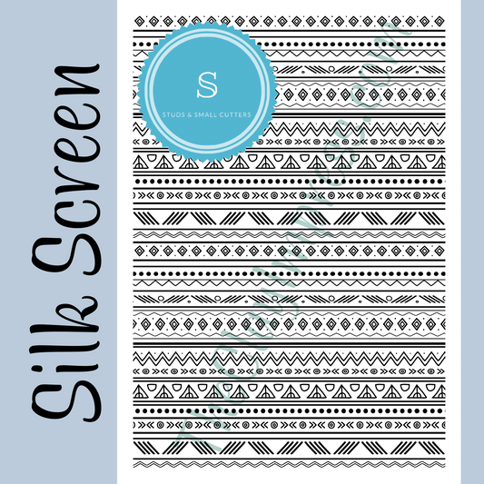 Tribal Doodle Silk Screen