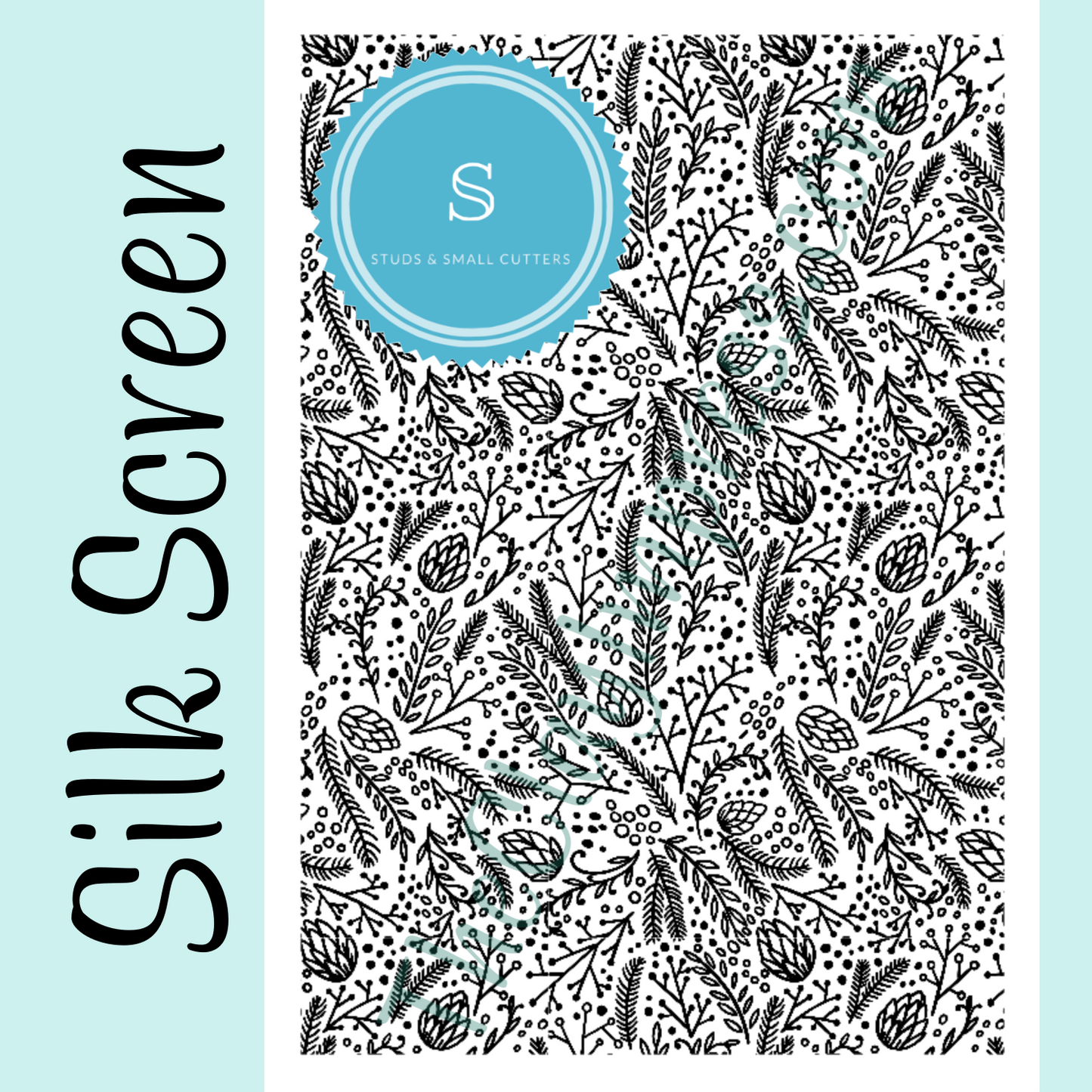 Winter Boho Botanicals Silk Screen