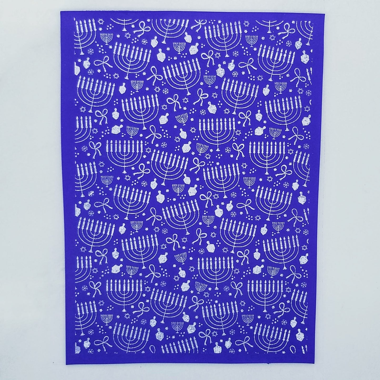 Jewish Hanukkah Silkscreen Stencil for Clay Painting Polymer Clay