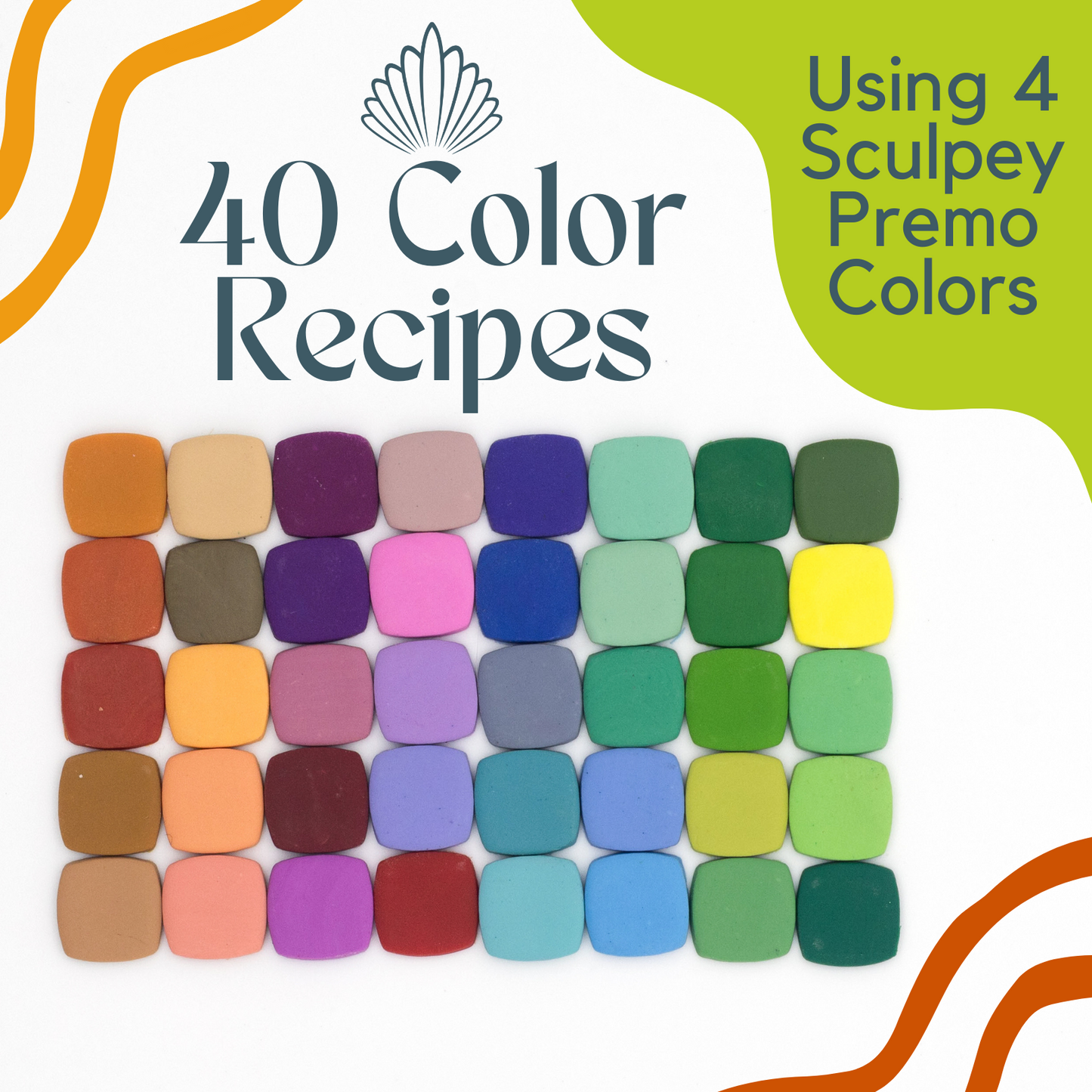 Set of 40 Polymer Clay Color Recipes for Sculpey Premo - Digital Download