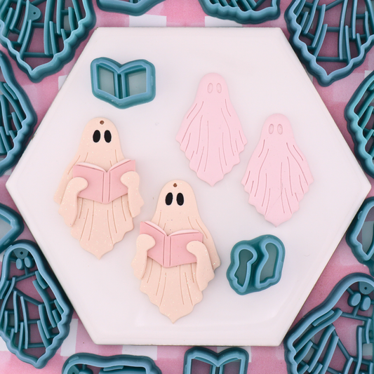 Ghost Reading a Book - Mirrored Pair