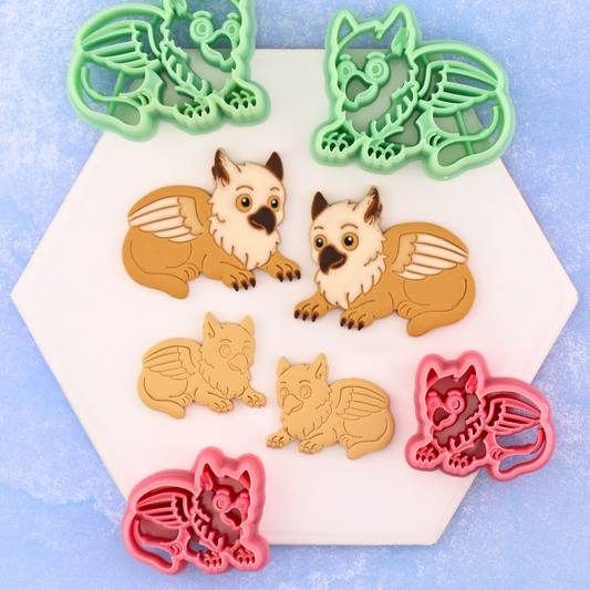 Baby Griffin Mirrored Polymer Clay Cutter Set