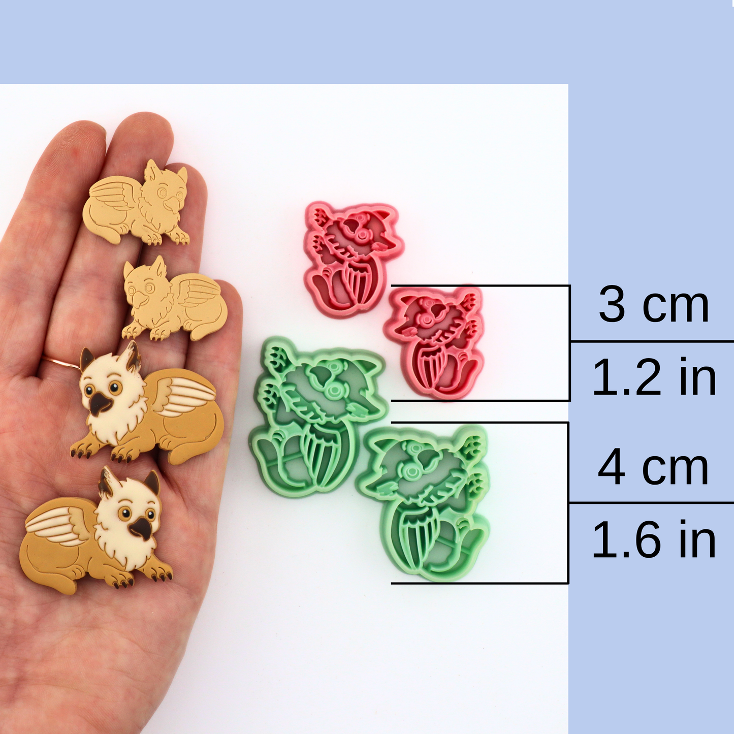 Baby Griffin Mirrored Polymer Clay Cutter Set