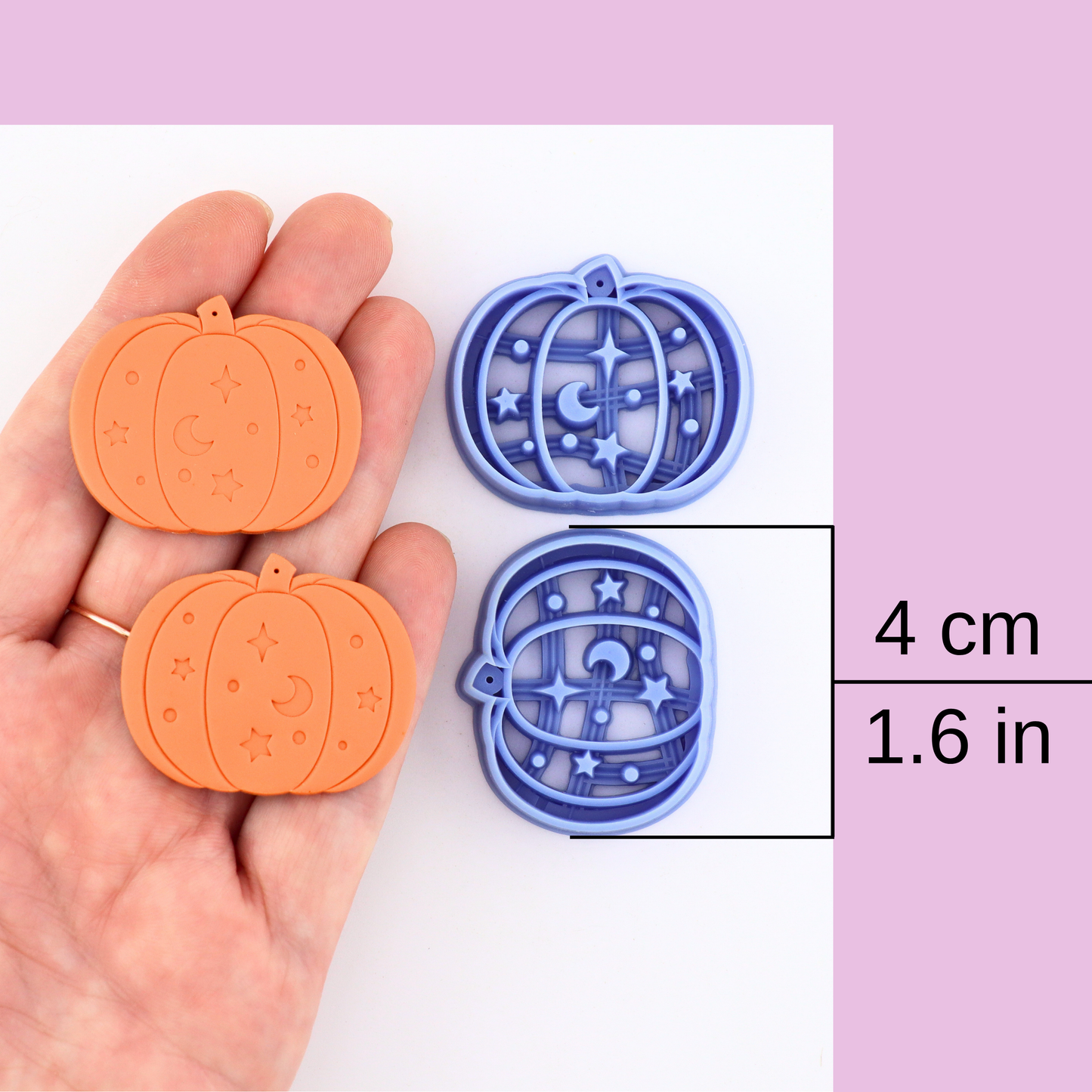 Celestial Pumpkin Mirrored Polymer Clay Cutter Set