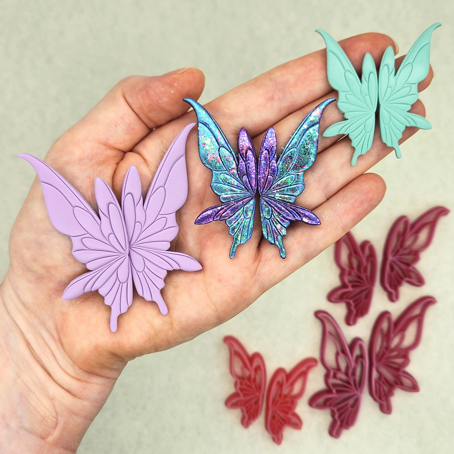 Fairy Wings Polymer Clay Cutters - Mirrored Pair