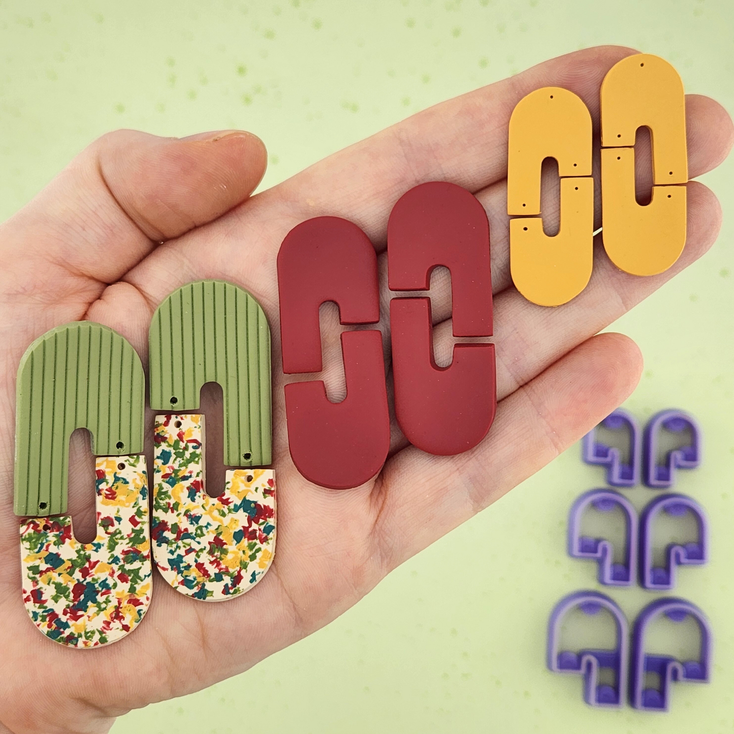 Rochelle Duet Cutters - Mirrored Polymer Clay Cutter Set