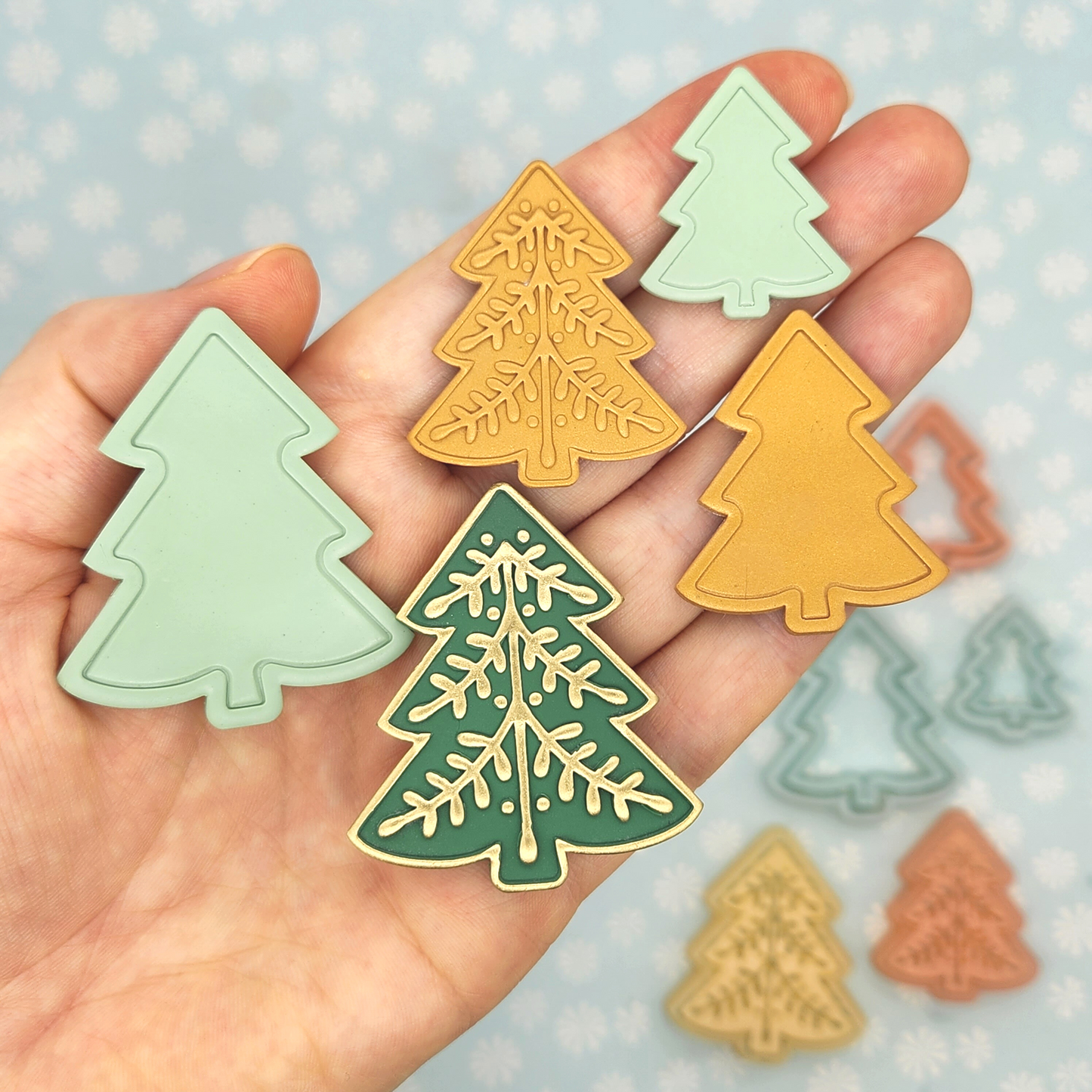 Boho Christmas Tree Polymer Clay Cutter
