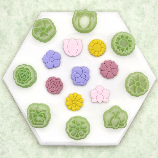 Floral Polymer Clay Stud Cutters