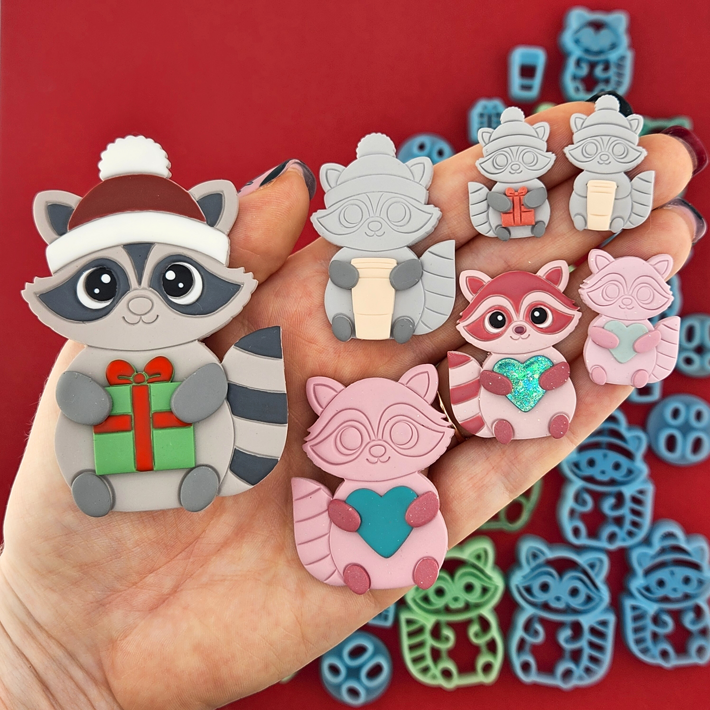 Raccoon Polymer Clay Cutters Sets