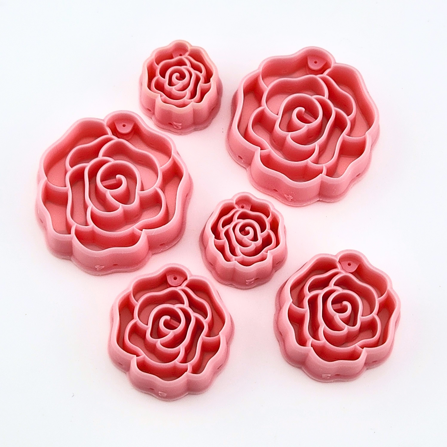 Rose Mirrored Polymer Clay Cutter Set