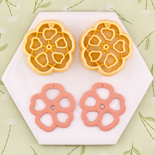 Frame Flower Mirrored Polymer Clay Cutter Set