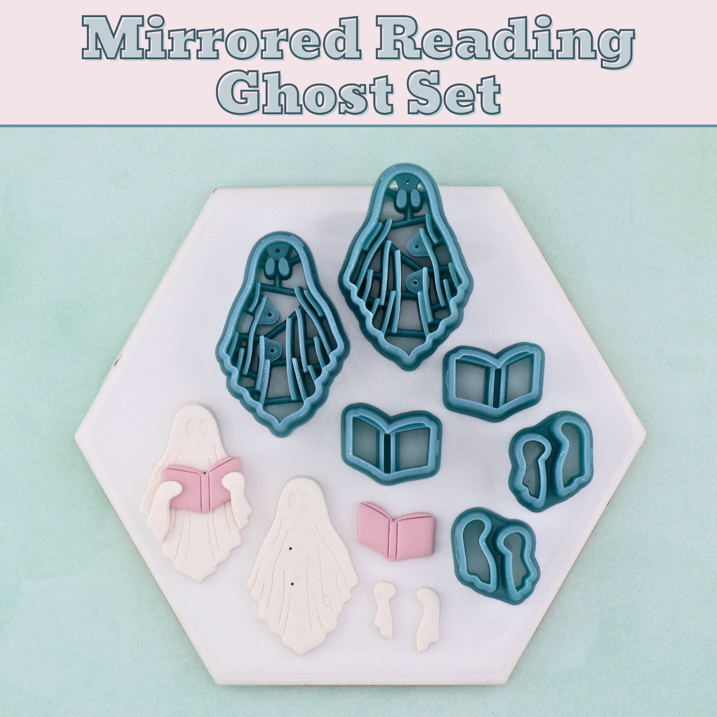 Ghost Reading a Book - Mirrored Pair