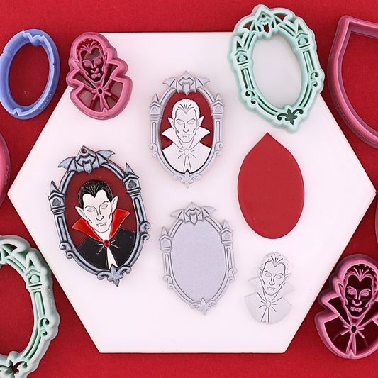 Vampire in Frame Polymer Clay Cutter Set