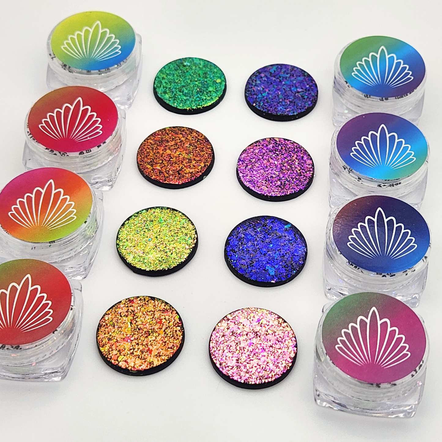 Iridescent Chameleon Opal Flakes - Set of 8 Colors