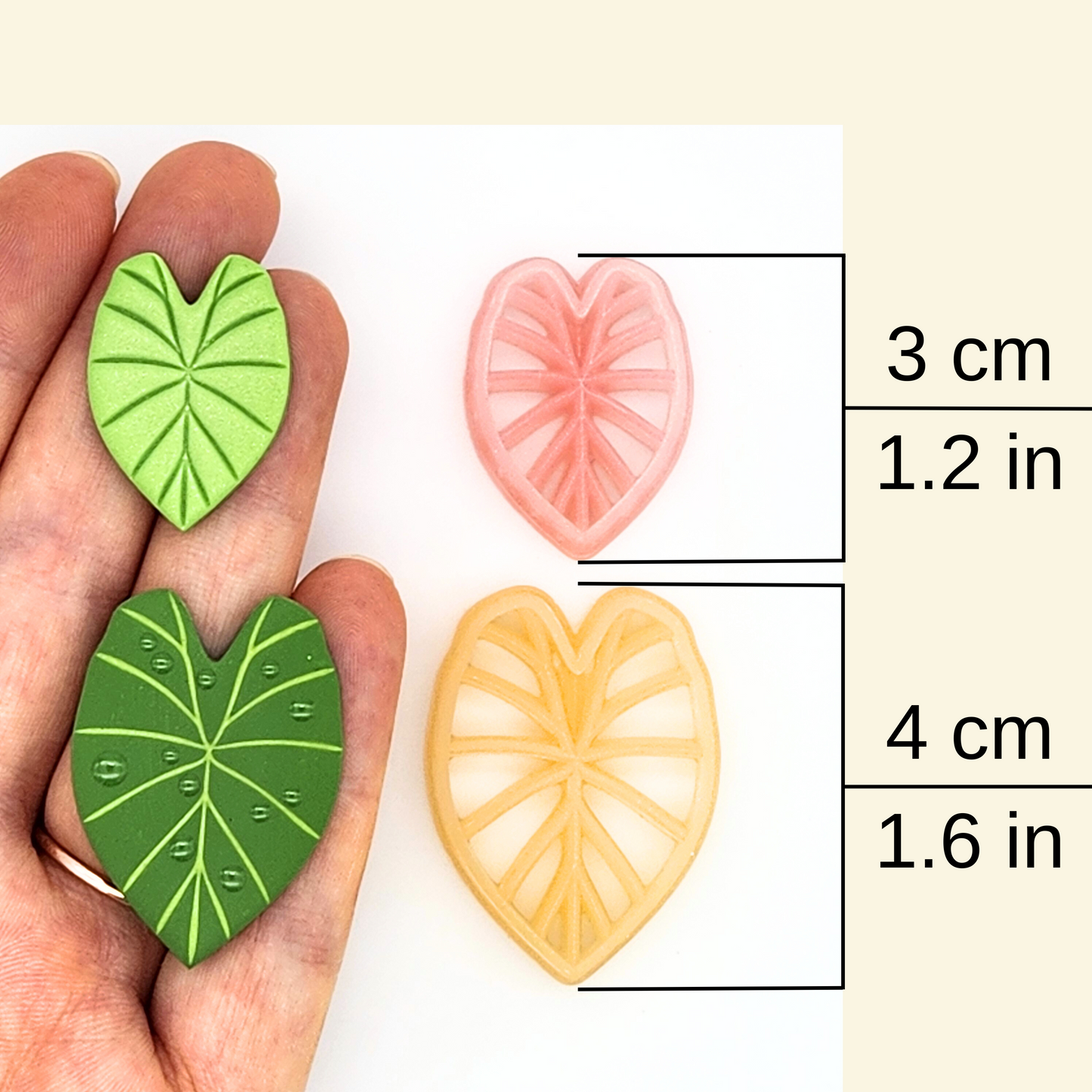 Kalo Leaf Polymer Clay Cutter