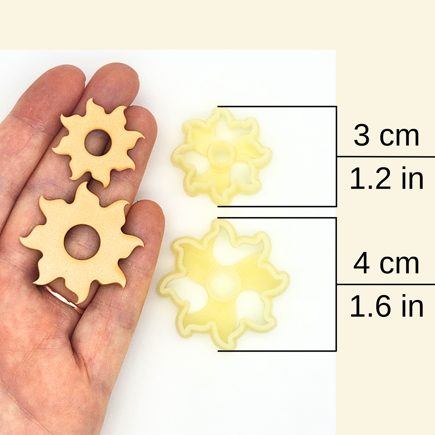 Sun Doughnut Polymer Clay Cutter